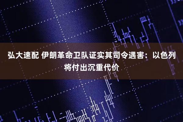 弘大速配 伊朗革命卫队证实其司令遇害：以色列将付出沉重代价