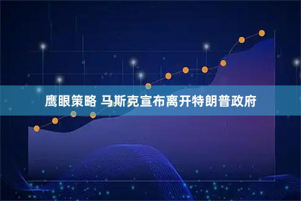 鹰眼策略 马斯克宣布离开特朗普政府